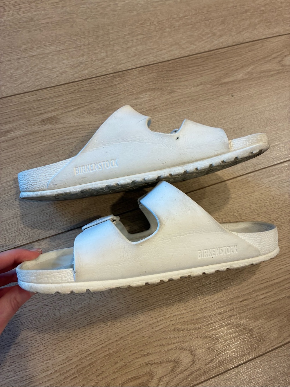 Birkenstock Women’s Arizona Buckle EVA White Sandal Narrow Size 7/38 - Picture 4 of 9